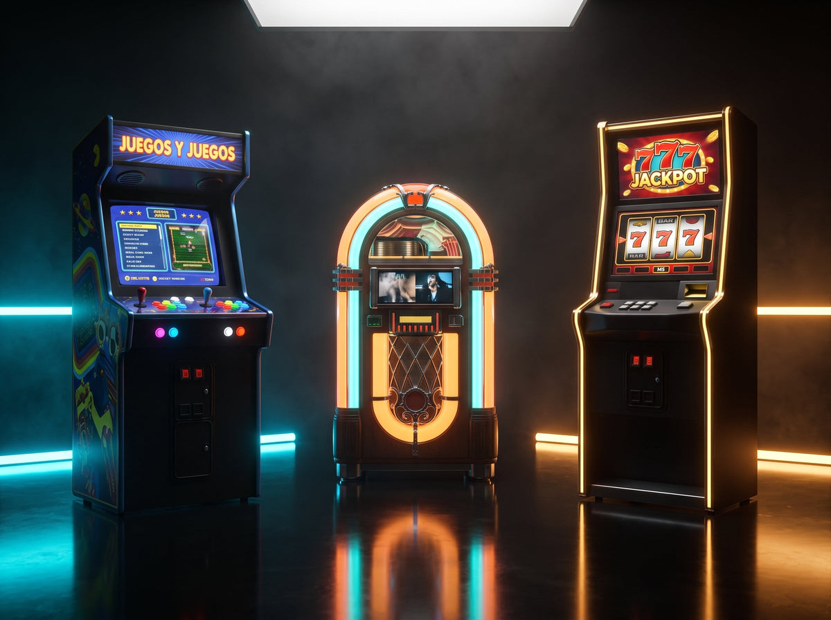 Máquinas Arcade, Casino y Rockolas