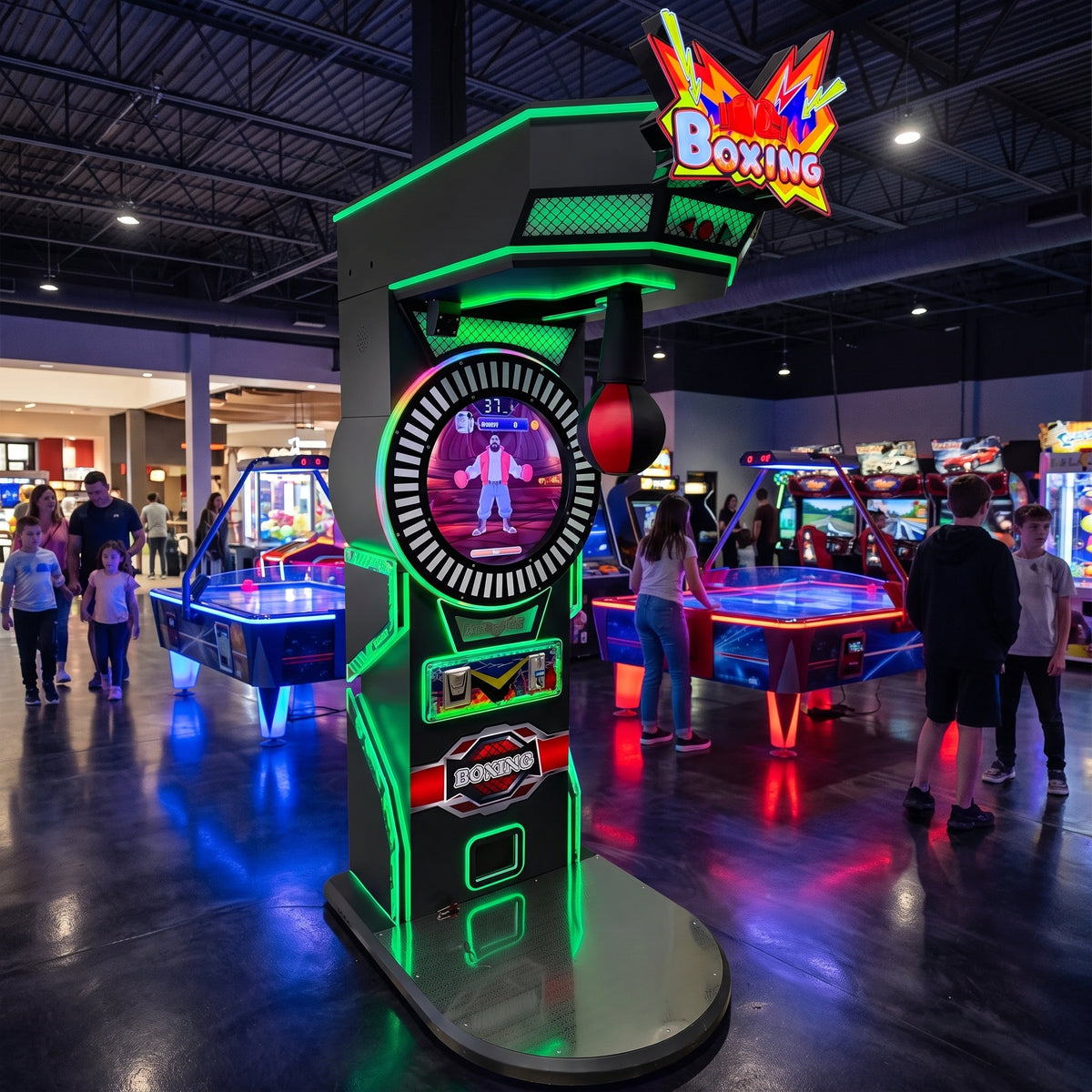 Máquina de Boxeo Arcade Profesional para Negocios y Centros Comerciales - Face-Off Live™