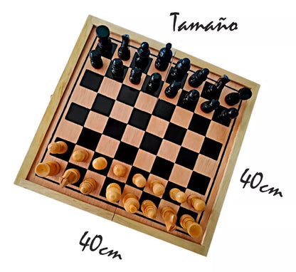 Juego de Ajedrez Profesional No 4 Madera artesanal  40x40cm