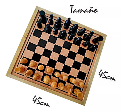 Juego de Ajedrez Profesional No 5 Madera artesanal  45x45 cm