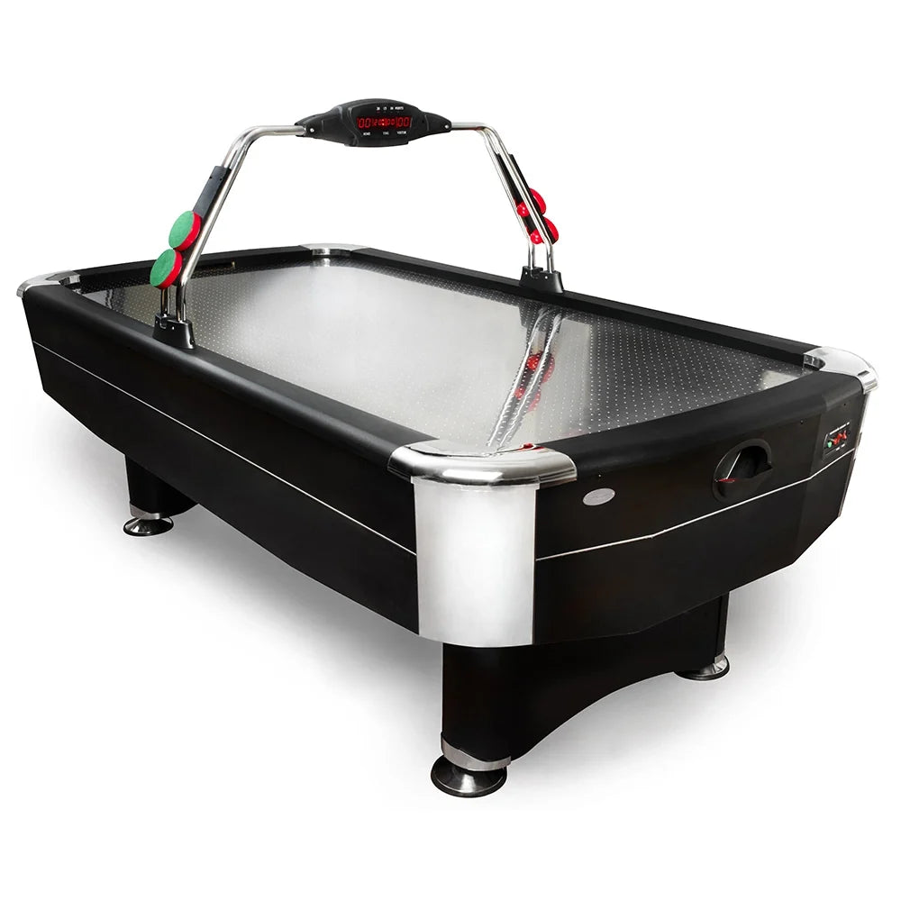 Mesa de Air Hockey Profesional Acero Inoxidable | Estilo Arcade con Accesorios Incluidos